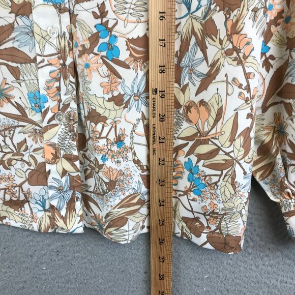 Vintage 1960s Women's LADY ARROW Floral Print Shirt size M - Picture 5 of 8